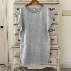 Becasa Grey Linen Lagenlook Dress
